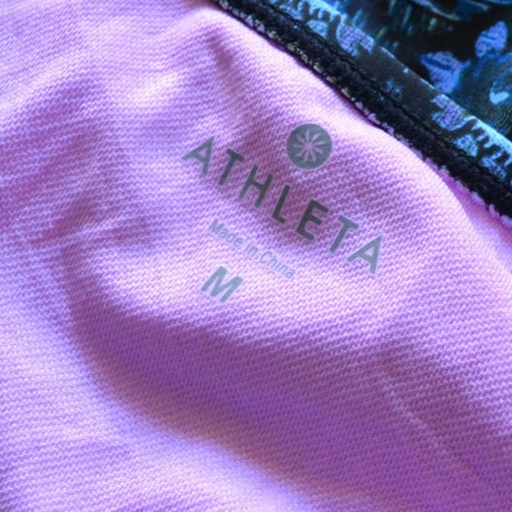 Athleta Tankini Swim Halter Top Paisley and Black Women Size 38 B/C Med Bottoms - Picture 10 of 12